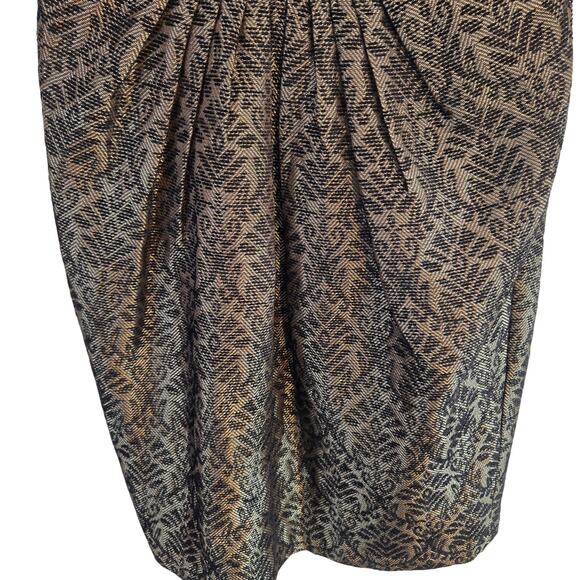 Women's Semi Formal Dress 8 Medium M Black Gold Cocktail Party Junior Prom - Picture 5 of 8